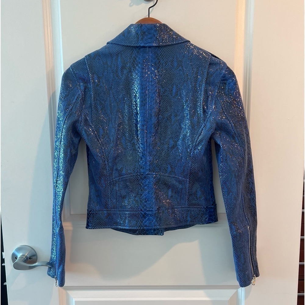 NWT L'AGENCE Python Leather Moto Jacket NWT - image 5